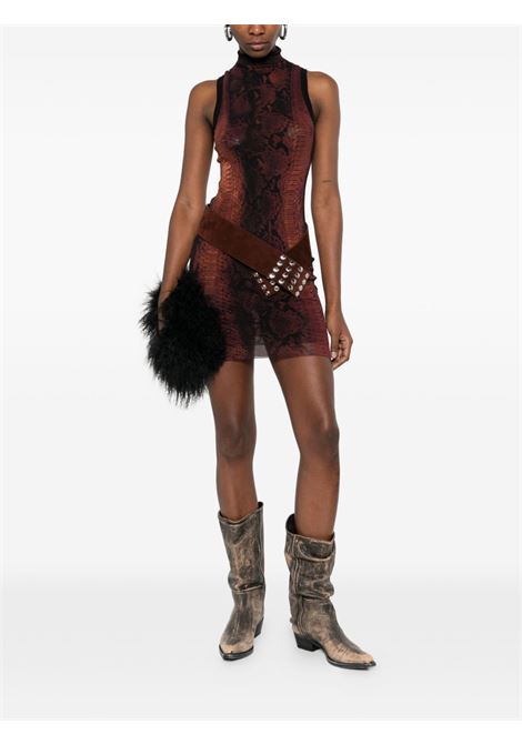 python short dress woman black and brown JEAN PAUL GAULTIER | 26/01-W-DR110-M012P6000